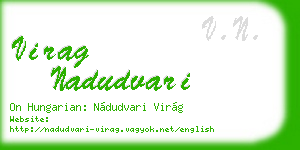 virag nadudvari business card